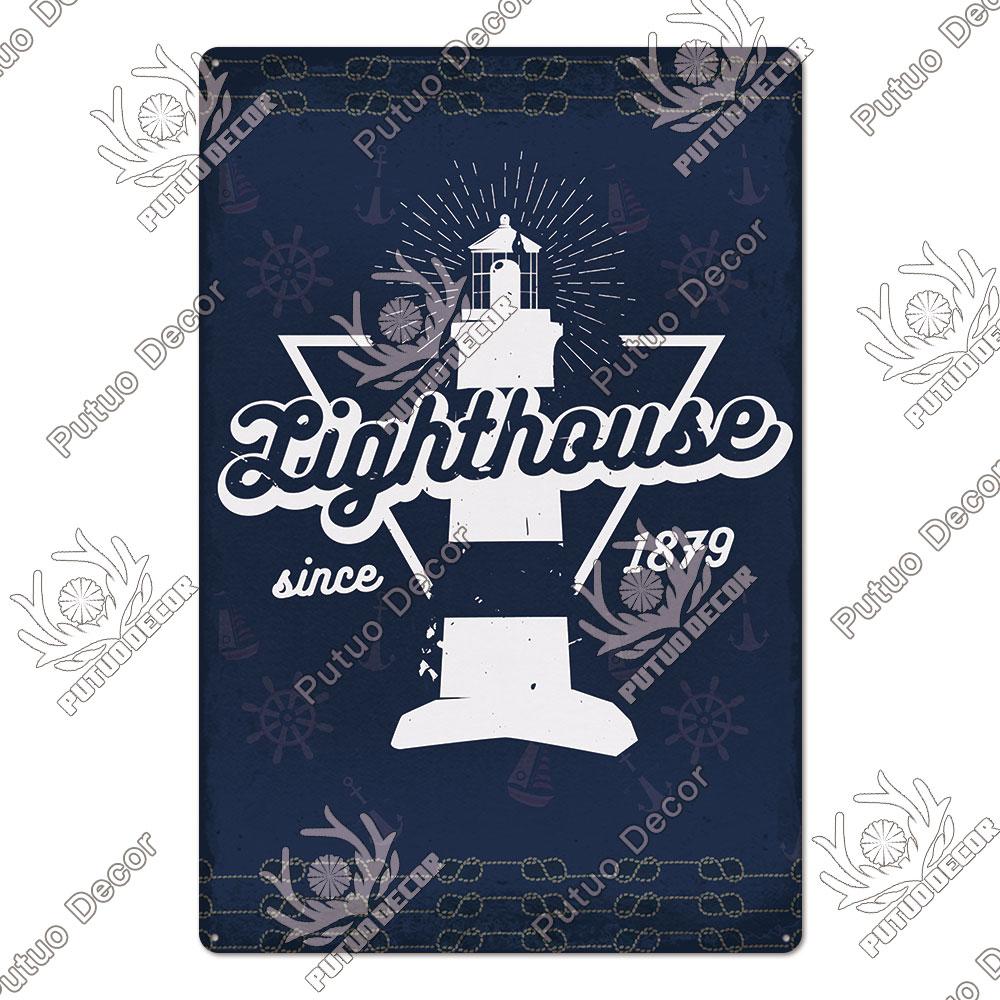 Декор Навигация Жестяной Знак Металлические Знаки Винтаж Морская Мечта Искусство для Пляжа Пляжный Дом Морской Человек Пещера Украшения Стены