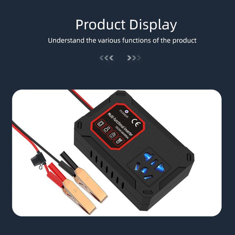 Автомобильный инвертор питания 200 Вт 12 В/24 В в 220 В Конвертер Зарядное устройство Адаптер Универсальная розетка Портативный Автомобильный Домашний Автомобильные Инверторы