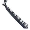 Skinny Men Tie Black Music Tie Classic Piano Necktie  Men