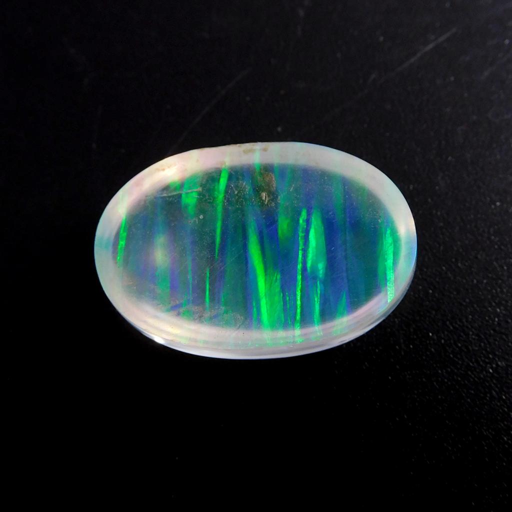 Lab-Created Opal Loose Gemstone 21.60 ct Multi Color Oval Cut Boulder October Birthday Birthstone