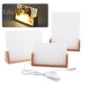 Sublimation Acrylic Photo Frame with LED Light Heat Press DIY Wooden Stand LED Lighted Picture Frame Home Decor