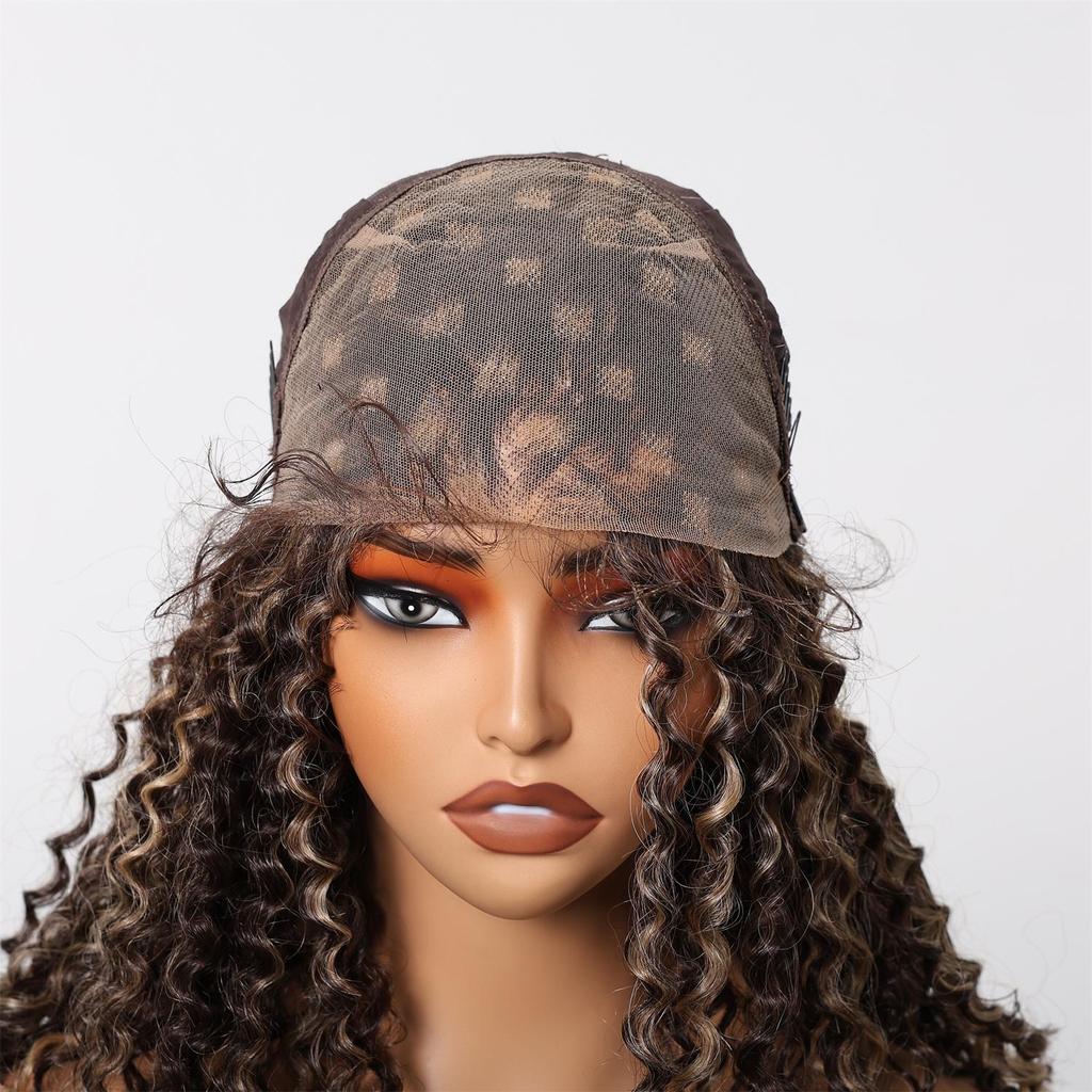 Louis FEREE 13x6 кружевные передние синтетические парики для женщин длинные волнистые темно-коричневые блики средняя часть кружевные парики повседневный косплей высокотемпературное волокно