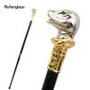 Golden White Snake Cobra Gentleman Walking Cane Fashion Walking Stick Gentleman Crosier Knob Walking Stick 92cm