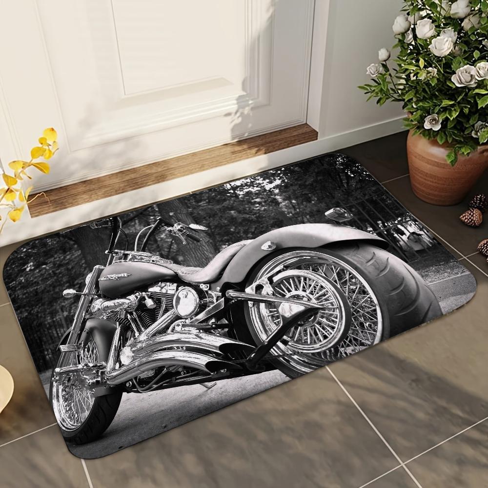 1 шт. Винтажный Мото Коврик для ванной Абсорбирующий коврик Противоскользящий коврик Принадлежности для домашнего декора Ковры Домашний Кухонный коврик для пола