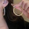 Серебряная игла Douyin те же серьги серьги женские новые корейская версия преувеличенный темперамент большой круг интернет-знаменитость модные серьги