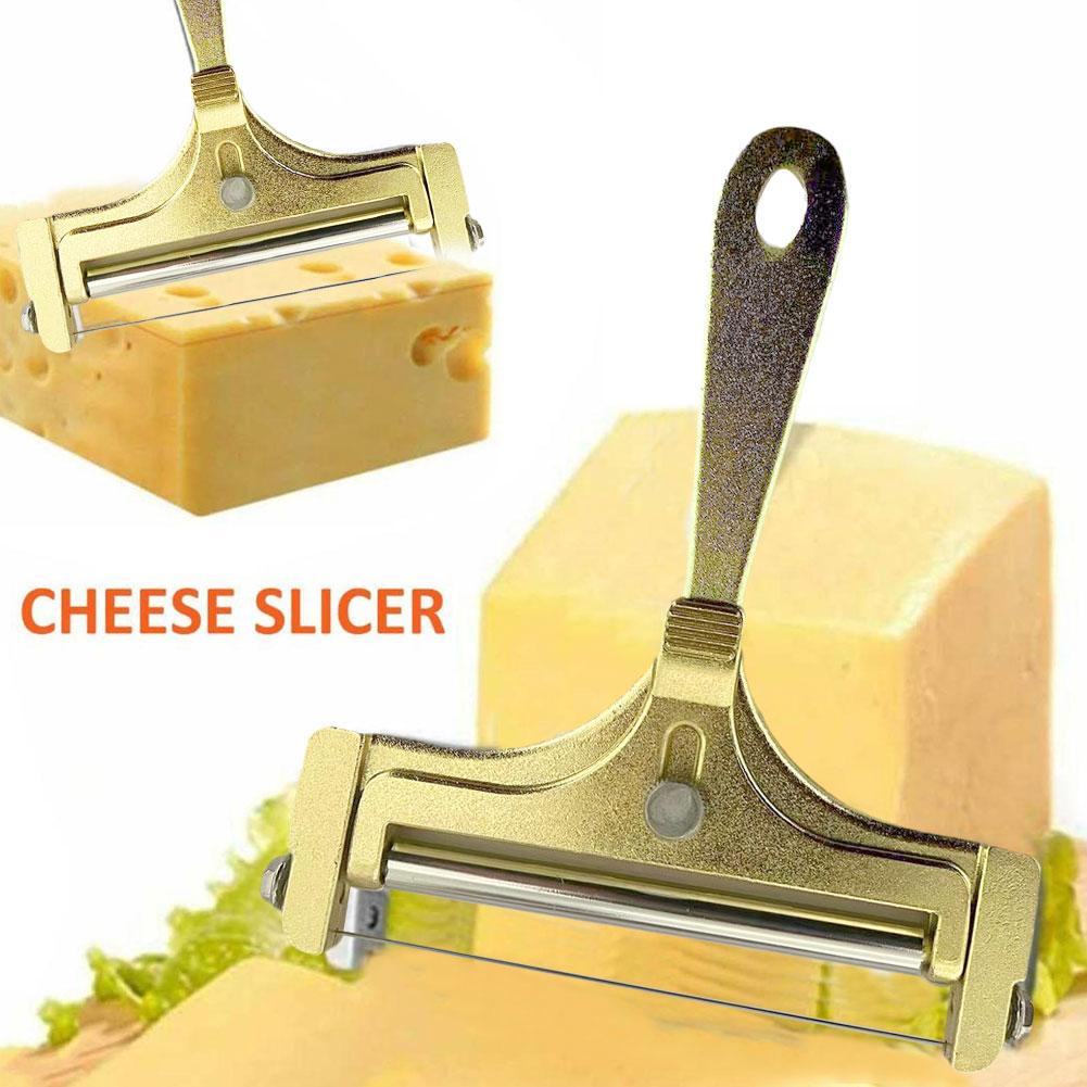 Cheese Slicer With Stainless Steel Wire & Roller Adjustable Kitchen Manual Slicer Cheese Butter Grater Thickness Cutter Che W9L5
