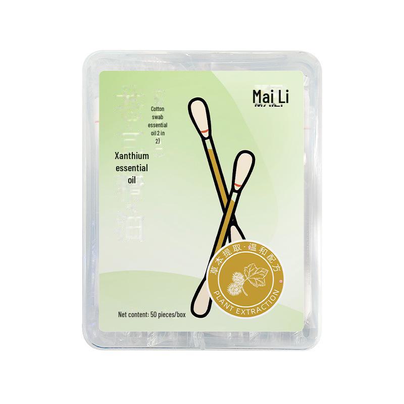 Индивидуально упакованные ватные тампоны с эфирным маслом дурнишника сибирского – травяной освежающий уход за носом, 5 шт. в упаковке.