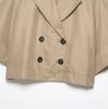 European and American style, new women's clothing, fashionable casual crimped sleeve short trench coat 3046/229/704