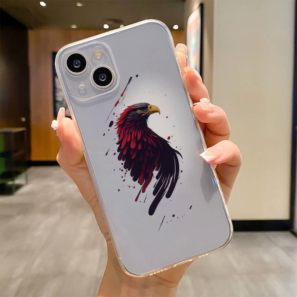 Крутой чехол для телефона с изображением орла для iPhone 17 16e 16 15 14 13 12 11mini Pro Max X XR XSMAX 8 7 Air Plus Мягкий чехол