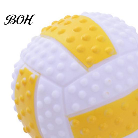 Dog Chew Ball Toy Ball, Sound-Producing Rubber Durable Pet Safe Toy, Cleans Teeth Interactive Training Outdoor Play Cleaning