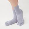 Gunze WASHIITO Washi Мягкие Эластичные Раздельные Носки одного цвета, Пряжа, Манжета, Вязаные, Пятипалые, 2,