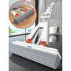 Squeezed Self Draining Rubber Cotton Mop Hand Free Magic Self-Cleaning Flat Mop Reusable Sponge Household Floor Cleaning Tool