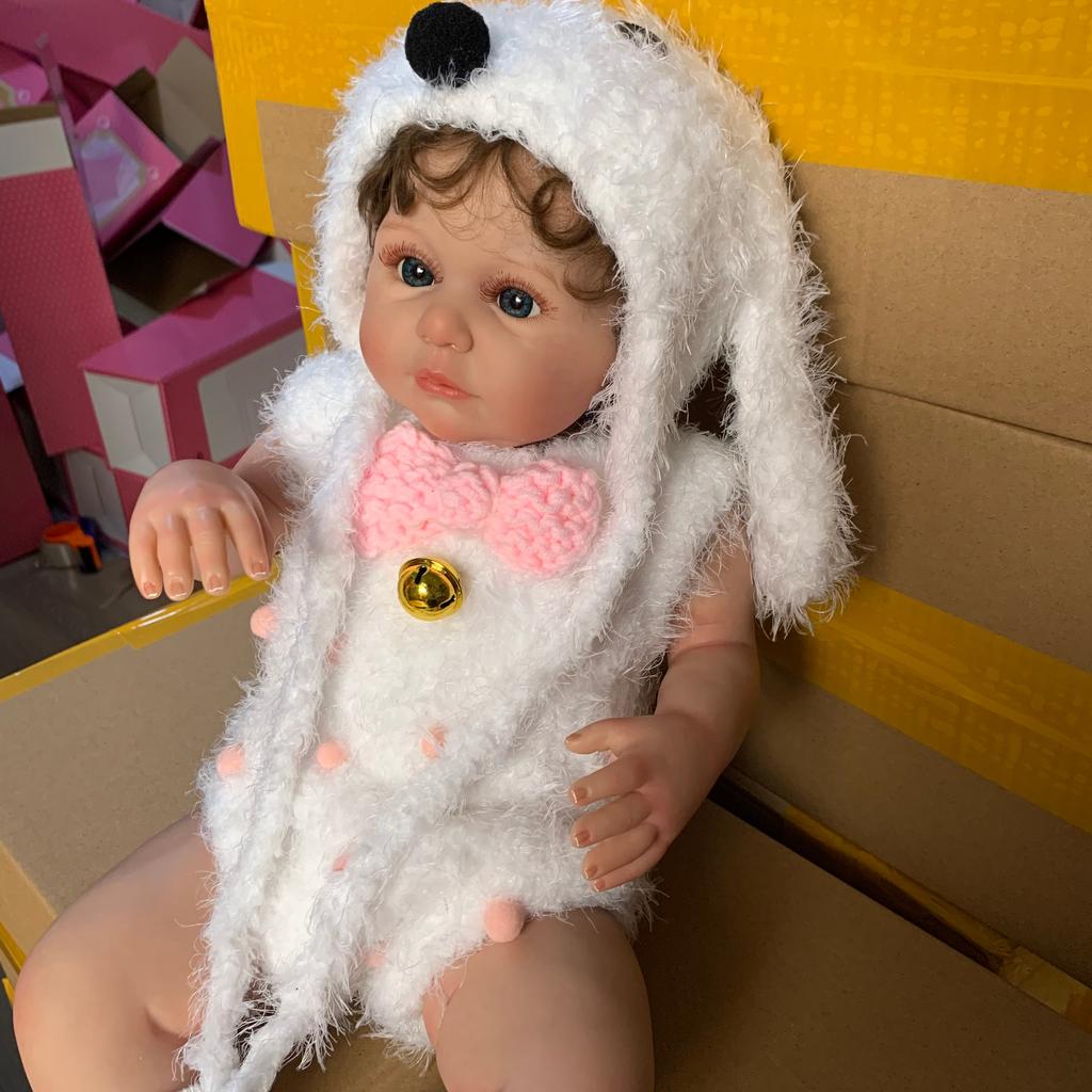 50cm 20Inch 3D Skin With Visible Veins Soft Silicone Reborn Baby Doll Like Real Alive Girls Toy
