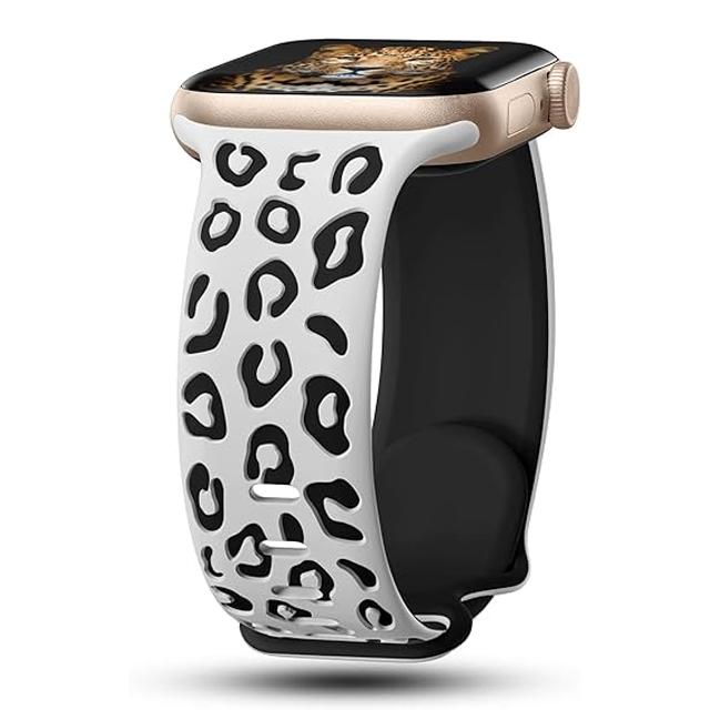 Ремешки с гравировкой леопарда для Apple Watch Band 45 мм 44 мм 49 мм 41 мм 46 40 мм Correa Bracelet Iwatch Series 10 9 8 7 SE 6 5 3 Ultra 2