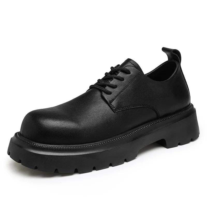 Fashion Non-Slip Men Casual Shoes All-match Men Coiffeur Footwear Luxury Brand Thick Bottom Male Dress Shoes Lace-Up Men Shoes Wedding