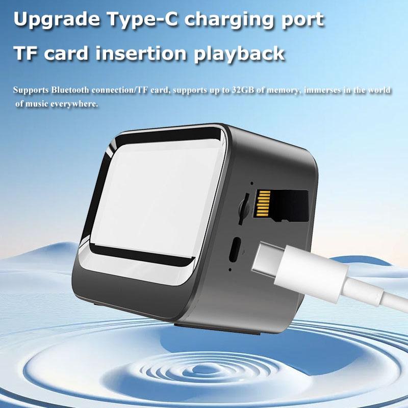 Мини-часы Bluetooth-колонка Портативный двойной будильник Саундбар Беспроводной LED Большой экран Музыкальный плеер Поддержка воспроизведения с TF-карты