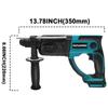 PATUOPRO 28mm Brushless Rotary Hammer Drill 3-Mode Variable Speed Hammer Drill Chiselsing Power Tool For Makita 18V Battery