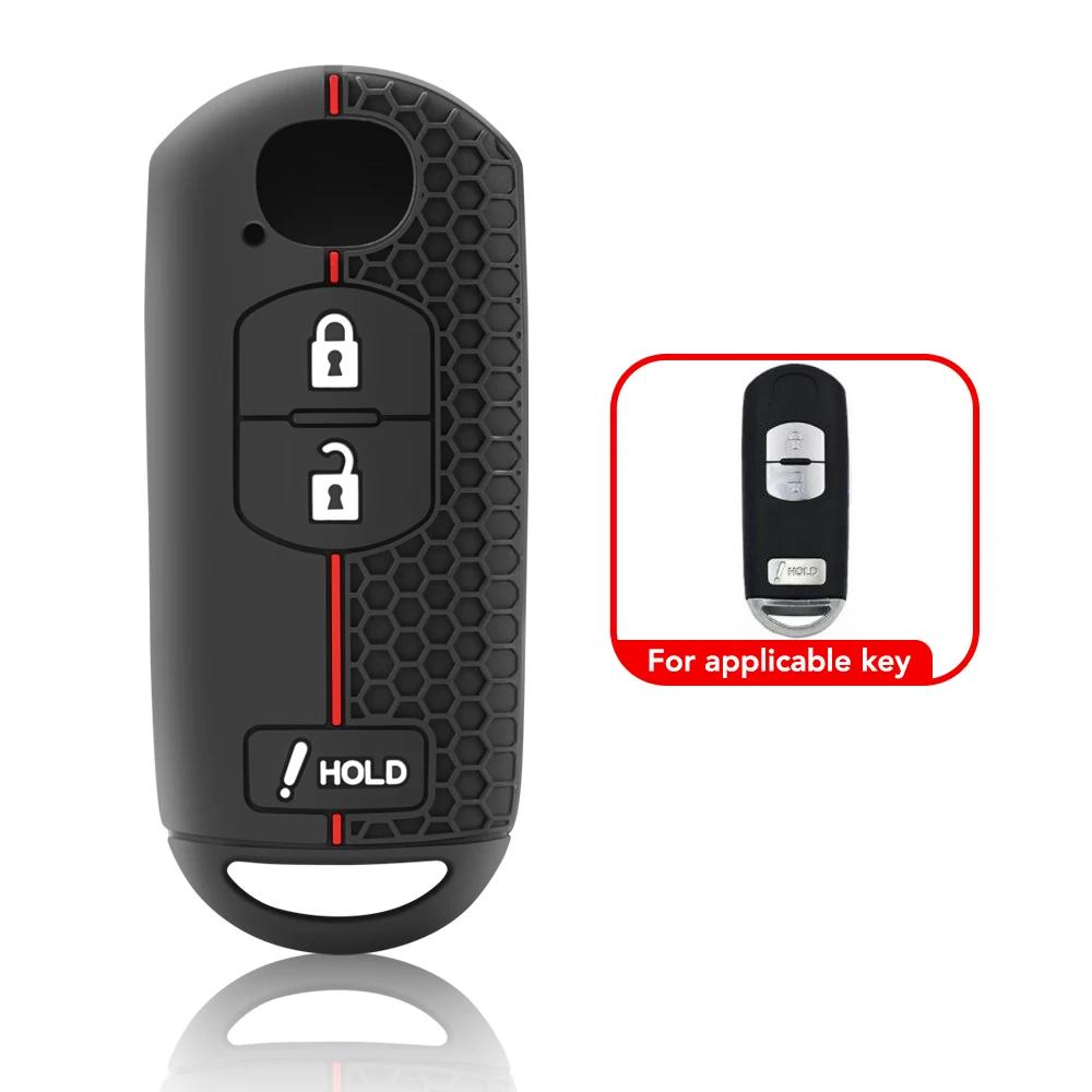 Silicone Car Remote Key Case Cover Fit for Mazda 2 3 6 Axela Atenza CX-5 CX5 CX-7 CX-9 2014 2015 2016 2017 2018 Smart 2 Buttons