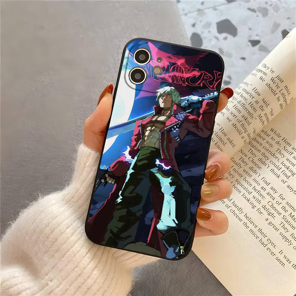 Анимация D-Devil M-MayCry-S Чехол для телефона Для IPhone 17 Air 16 15 14 13 Pro Max 11 12 Черный Силиконовый Чехол