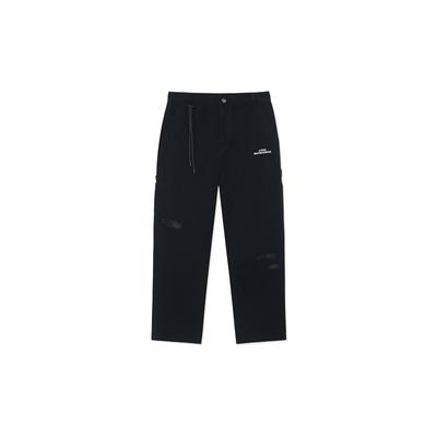 Li Ning Natural Skater свободные однотонные прямые спортивные повседневные брюки мужские брюки черные AKXS799-2