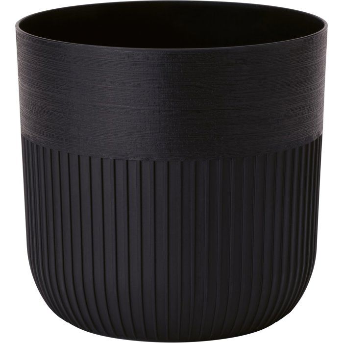 Pot de fleurs rond - GARDEN ID - Luca Grande - Ø 30 - 17 L - H 30 cm - Noir