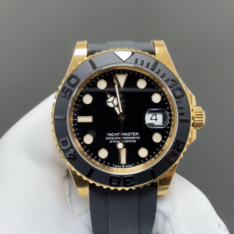 Мужские автоматические механические часы Rolex Grey Yacht - Большой циферблат, Водонепроницаемые, Популярная модель