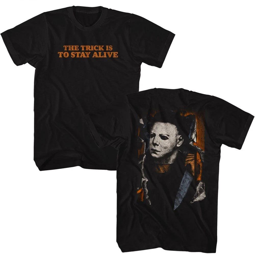 Halloween Michael Break Through Front And Back Black Movie Children's T-shirt