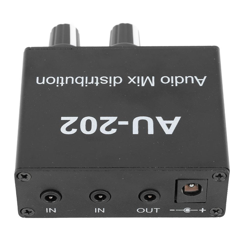 Independent Volume Control Small Sound Mixer 3.5mm Headphone Mixer Stereo Mixer  For Headphone