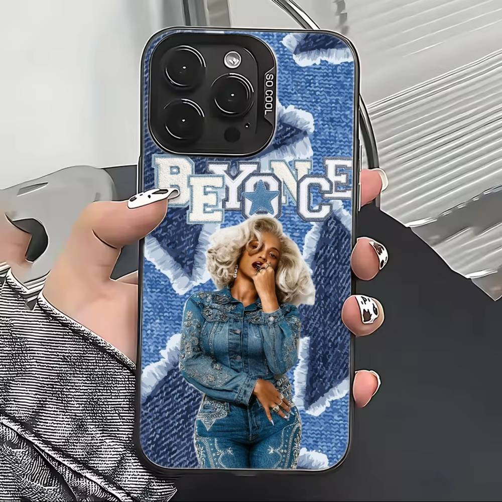 Singer B-Beyonce Phone Case For iPhone 17,16,15,14,13,12,11 Plus,Pro Max,XS,Colored Silver Plated Inside Cover