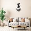 Metal Pineapple Wall Hanging Decoration - Black Silhouette Art for Kitchen, Bedroom, Living Room, Stylish Wall Decor