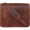 Leather Messenger Bag Laptop Case Office Briefcase Gift for Men Computer Distressed Shoulder Bag