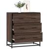 VidaXL Buffet Brown Oak 68x35x76 Cm Engineered Wood and Metal, Storage Cabinet, Hallway Cabinet, Cabinet 848973