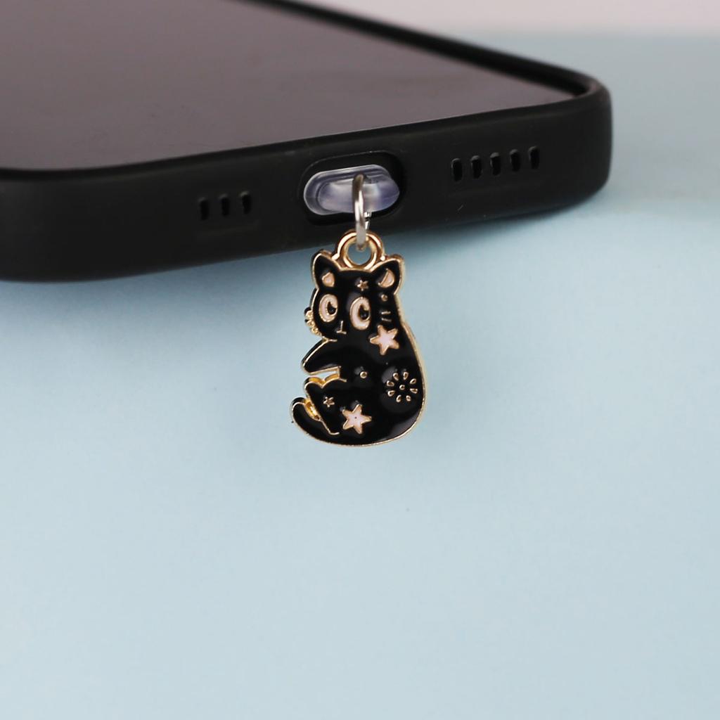 Mobile Phone Dust Plug Pendant Cute Star Moon Cat Accessory Decoration Pendant Suitable For Iphone Type-c Port Dust Plug2