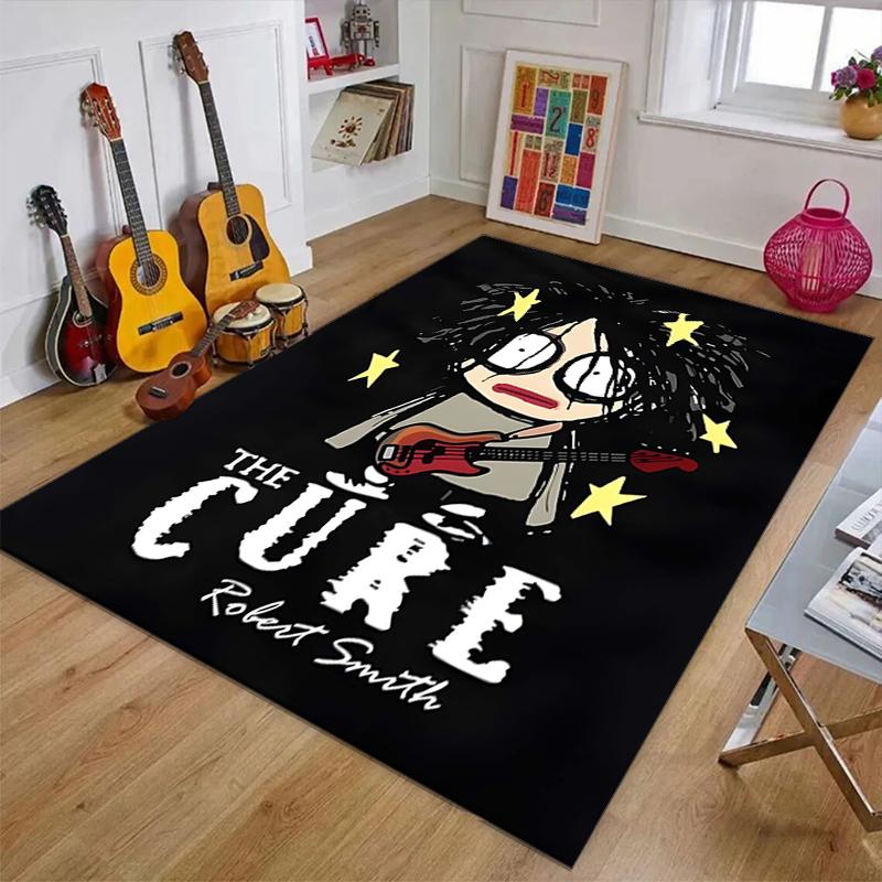 Ковер из полиэстера с изображением рок-группы The Cure, Мягкий коврик для помещений под офисное кресло, в гостиную, к компьютерному столу - Декоративный ковер для домашнего офиса
