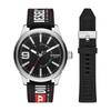 Rasp NSBB Quartz Men’s Watch DZ1906 Black Dial Nylon Strap Gift Set