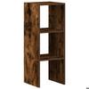 VidaXL Stackable Bookcase Smoked Oak 30x30x80 Cm Engineered Wood, Shelf, Bookshelf, Book Support, Cabinet 858811