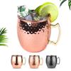 Кружки Leeseph Moscow Mule, кованые медные чашки с покрытием из нержавеющей стали 304, для холодных напитков, пива, вина, баров, вечеринок, в подарок