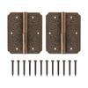 2 Sets Decorative Antique Brass Hinges Vintage Elements Corrosion Resistant Bronze Furniture