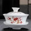 Фарфоровая чашка Цзиндэчжэнь, кунг-фу, гайвань, креативная офисная чашка, керамическая чаша для чая с крышкой, красивый легкий чайник для путешествий, посуда для напитков