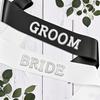 Pearl Rhinestone Bride & Groom Wedding Straps