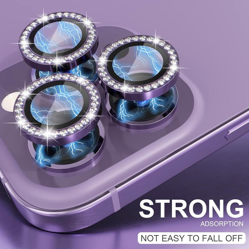 For IPhone 13 14 15 16 Pro Max Mobile Camera Lens Protector Hot Sales Camera Bling Diamond Single Design