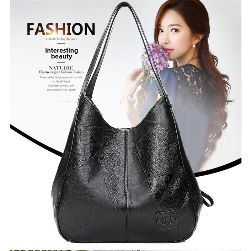 Women's Bags European And American Soft Leather Shoulder Bags Ladies All Match Shoulder Bags Simple Portable Tote Bags