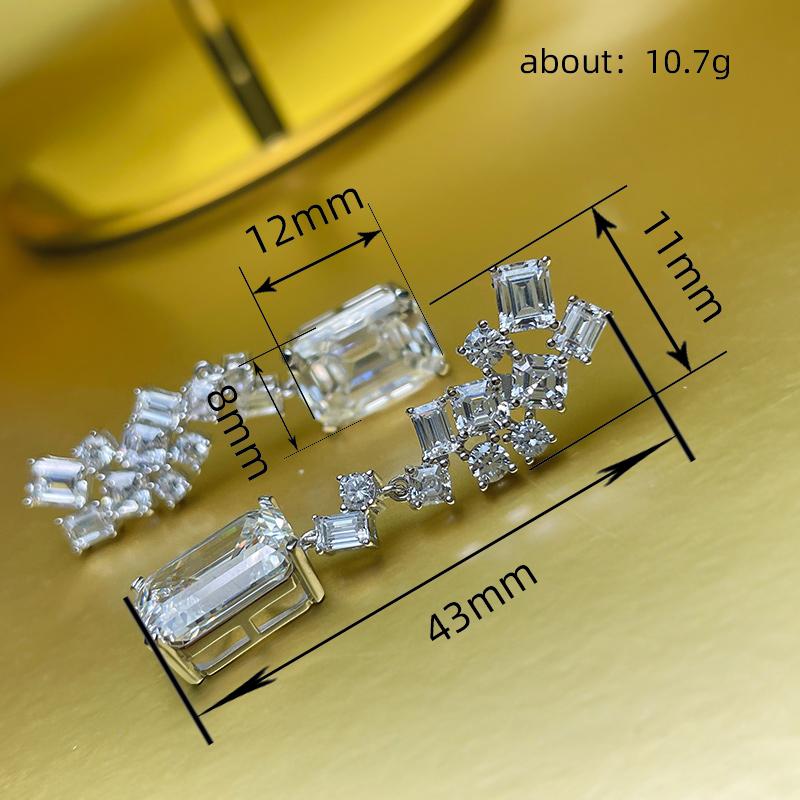 Huitan Современные модные женские висячие серьги с кристаллами кубического циркония Роскошные модные свадебные серьги Женские ювелирные изделия