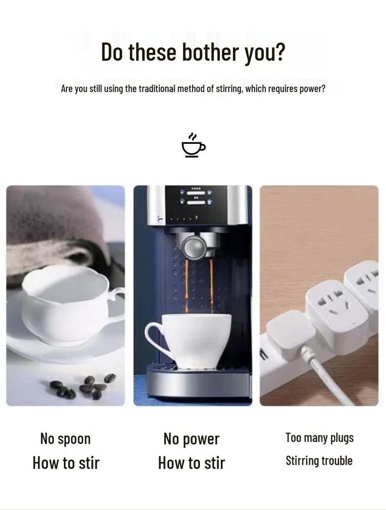 Умная электрическая магнитная чашка для перемешивания: Портативный миксер для кофе, протеина и молока