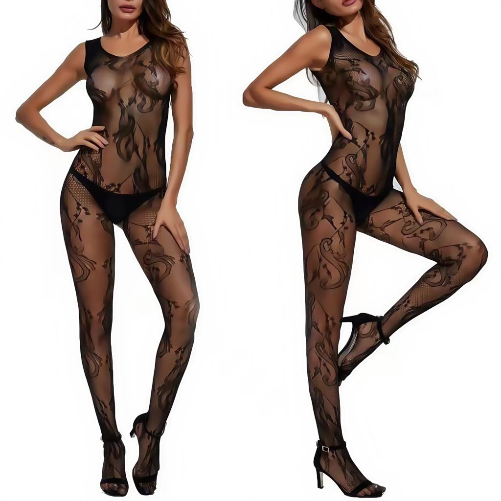 Oversize Women Mesh Hollow Sexy Bodystockings Large Plus Size See Through Erotic Open Crotchless Lingerie Bra Set XXXXL