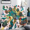 1Pc Hand of Fatima Print Flannel Blanket, High quality Comfortable for All Seasons, Home Decor, Warmth and Comfort, Perfect for Christmas Gifts W169
