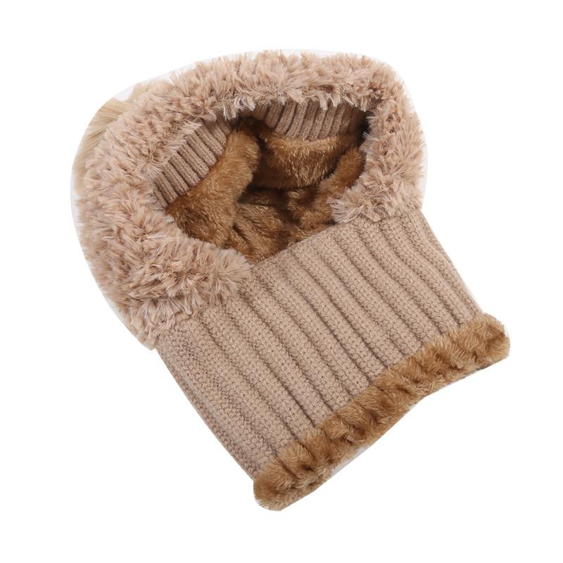 Autumn Winter Hats For Women Men Windproof Protection Ear Scarf Knit Cap Thick Warm Knitted Hat