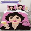 Grease Movie Pattern Bedding,Quilt Set Quilt Cover Pillowcase Home Birthday Gift(1 * duvet cover + 2 * pillowcase, without core)_lx
