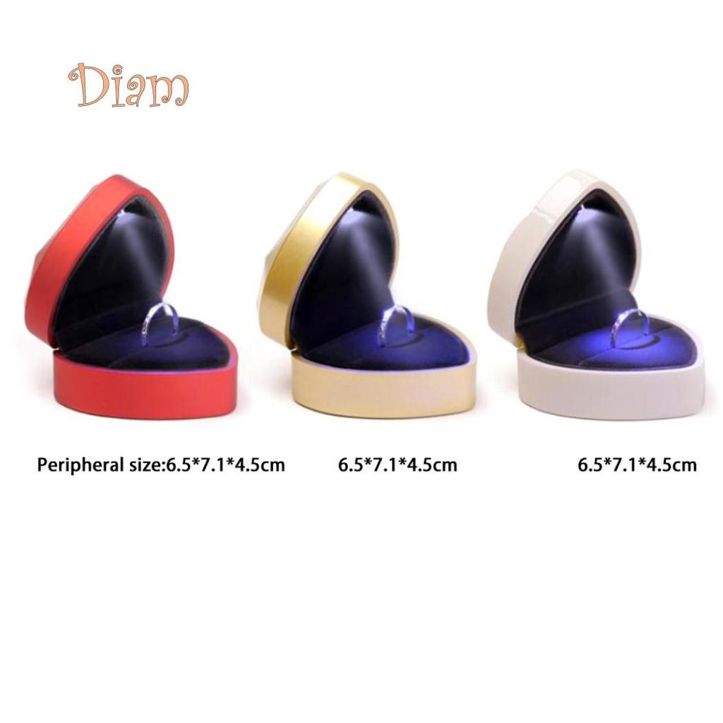 CO & LO в форме сердца, светодиодный светильник, кольцо-держатель, коробка, предложение, чехол для хранения обручального кольца