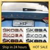 Автомобильная наклейка 2026 Горячий металл для логотипа Skoda VRS Yeti Octavia Kamiq Kodiaq Karoq Superb Fabia Rapid Наклейки с логотипом автомобиля Задний багажник Em